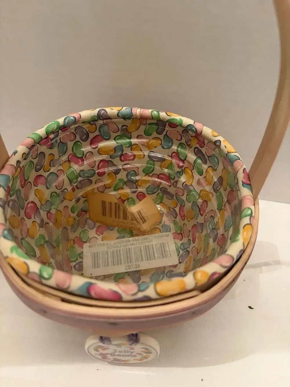 Longaberger 2000 Century Celebration Jelly Bean Basket with Liner